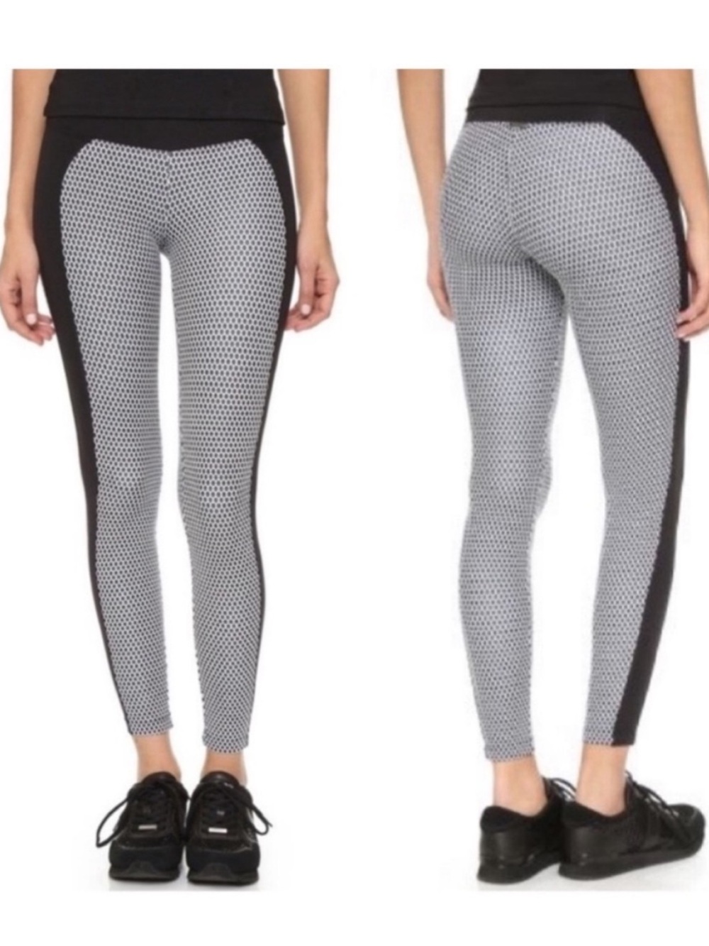 Koral Polarize Black and white honeycomb design leggings size small